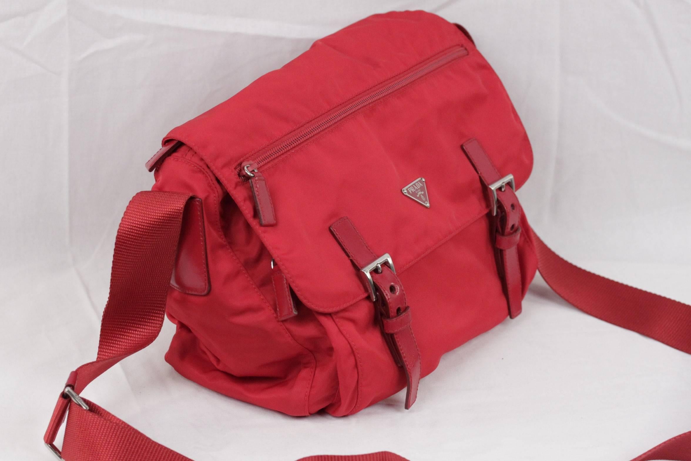 red prada messenger bag
