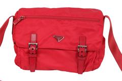 PRADA Red VELA TESSUTO Nylon MESSENGER CrossBody SHOULDER BAG