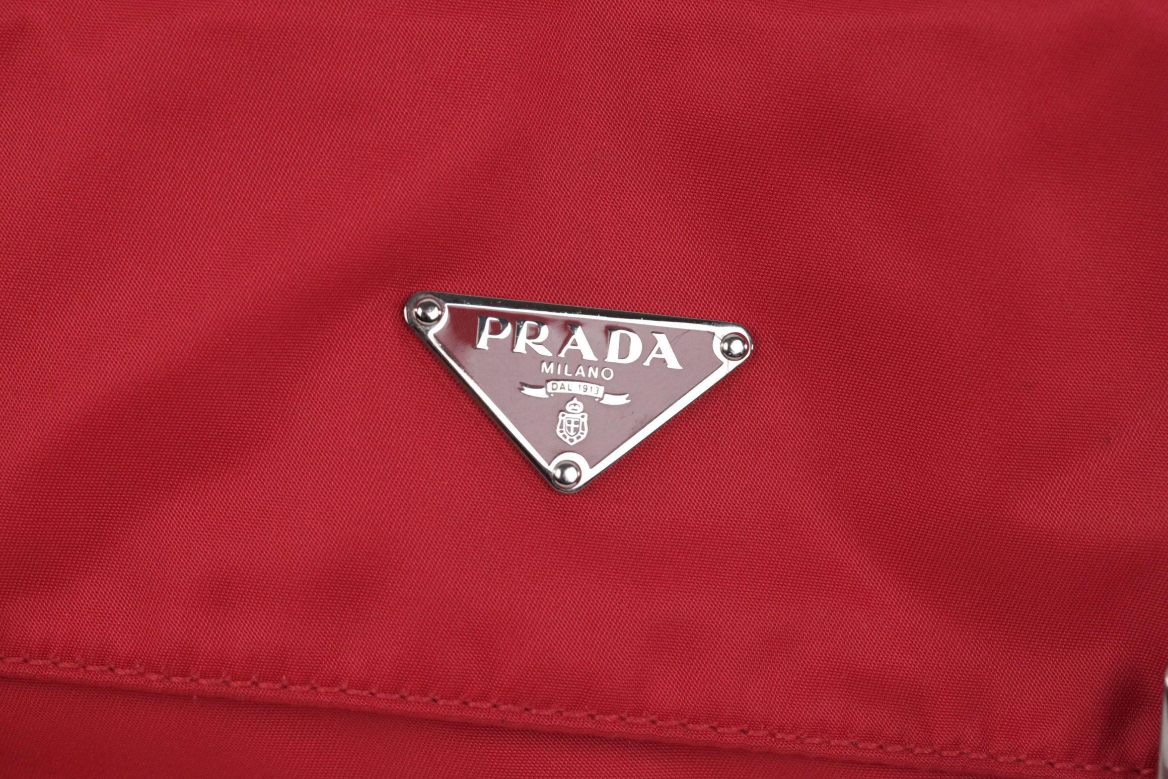prada messenger bag red
