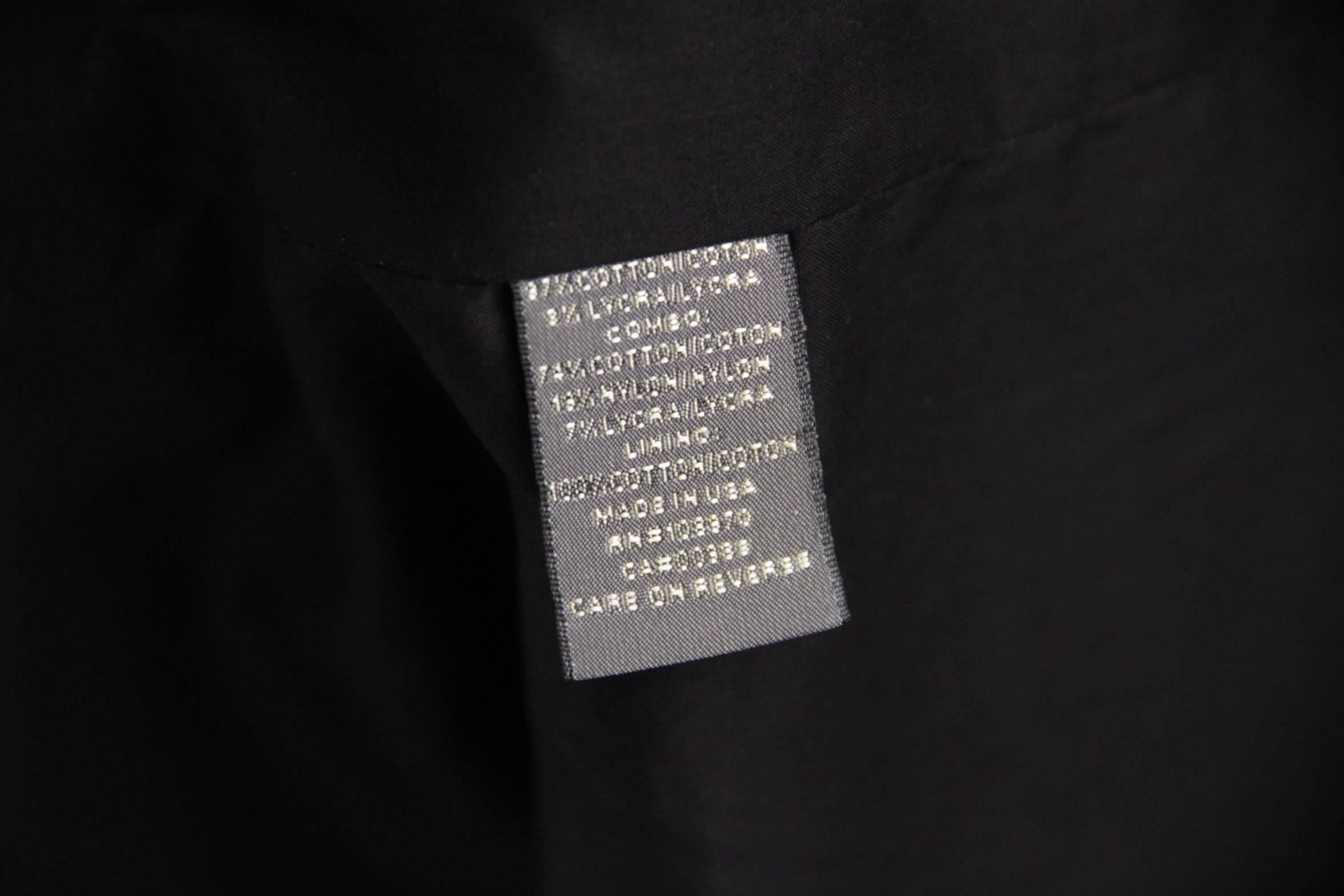  ZAC POSEN Black Cotton Blend PANELLED Sheath DRESS Size 4  2