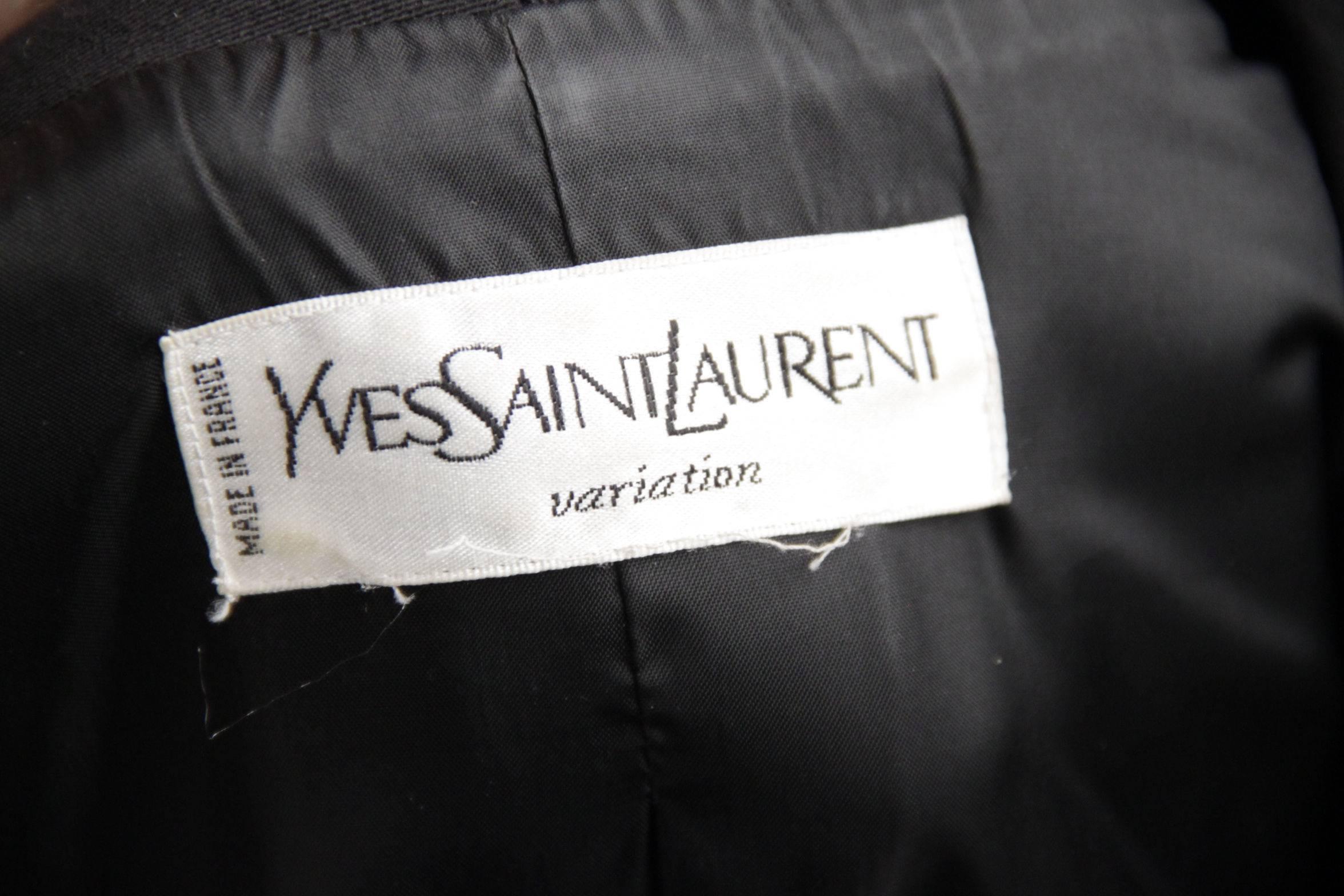 YVES SAINT LAURENT VARIATION Black TUXEDO SUIT Blazer Jacket & Trousers Pants AY In Good Condition In Rome, Rome