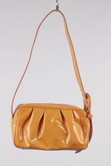 FENDI Orange Patent Leather Small CAMERA B BAG SHOULDER BAG Handbag