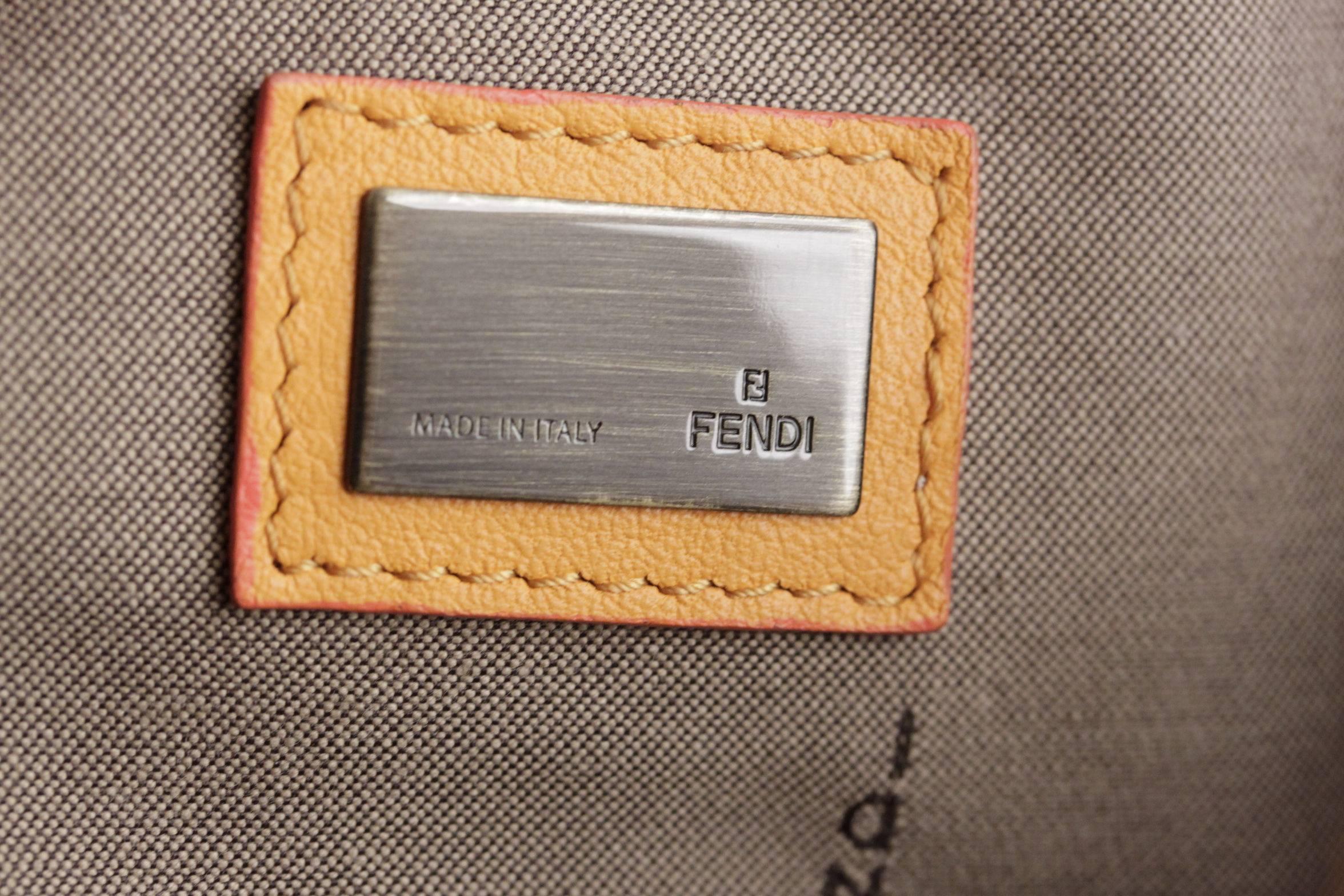 FENDI Orange Patent Leather Small CAMERA B BAG SHOULDER BAG Handbag 4