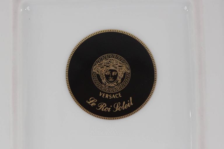 VERSACE ROSENTHAL Porcelain LE ROI SOLEIL Square ASHTRAY RARE at