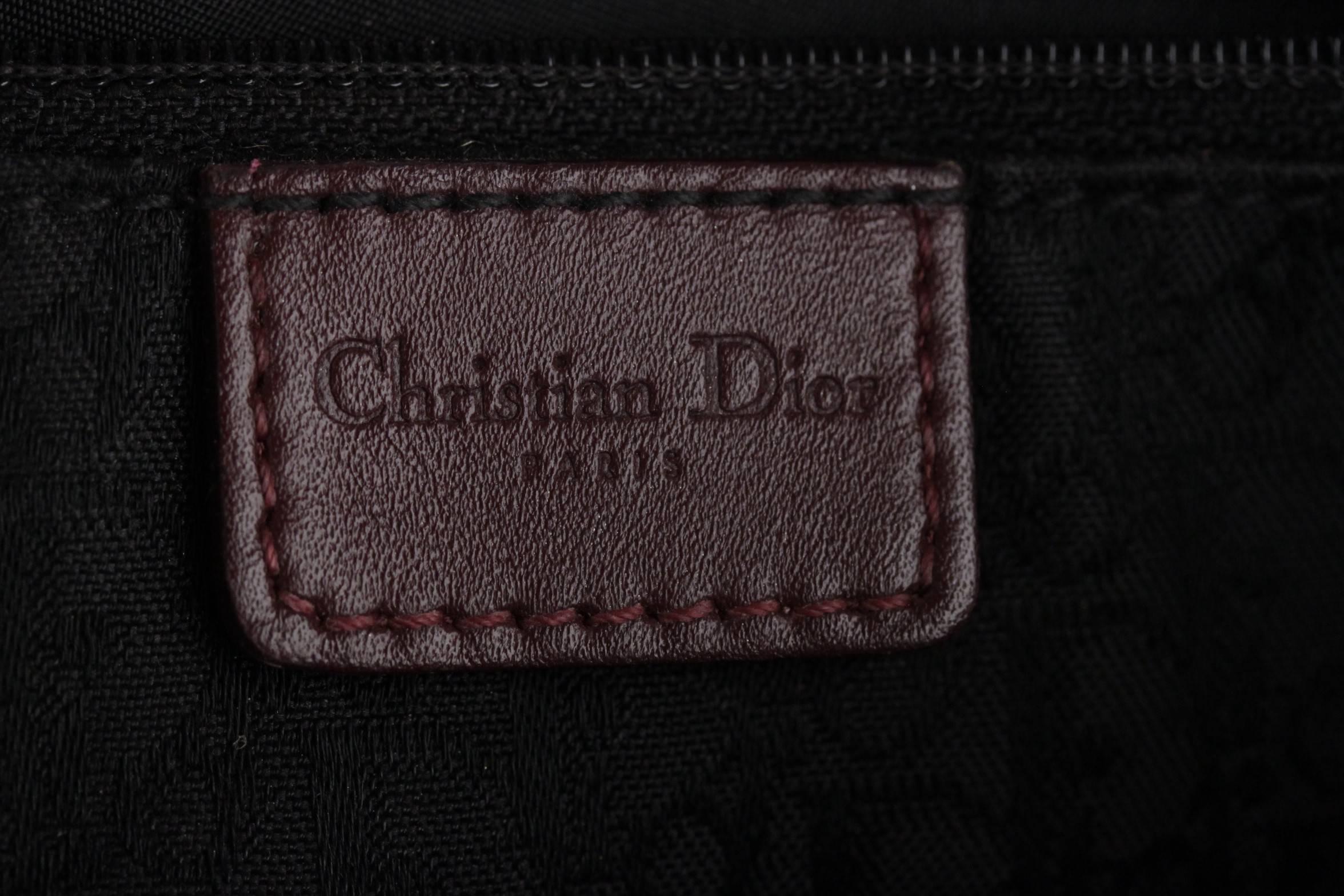 CHRISTIAN DIOR Red Canvas STREET CHIC COLUMBUS AVE Shoulder Bag w/ BELT 2