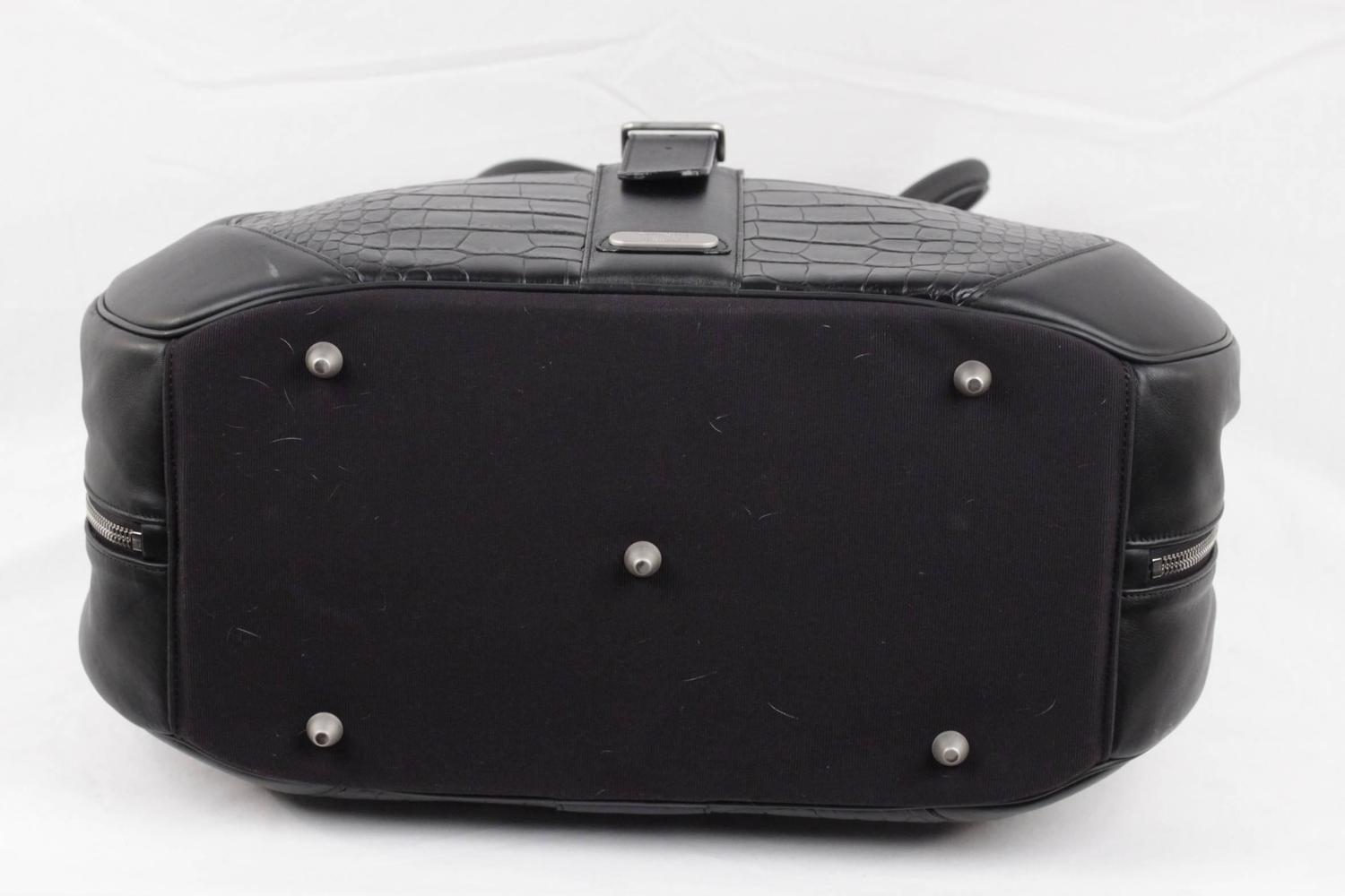 Trolley Cuir Argenté Effet Croco Valise Alexander McQueen X Samsonite - Argentée, Effet Croco, édition Limitée, Occasion Valise Grande Taille