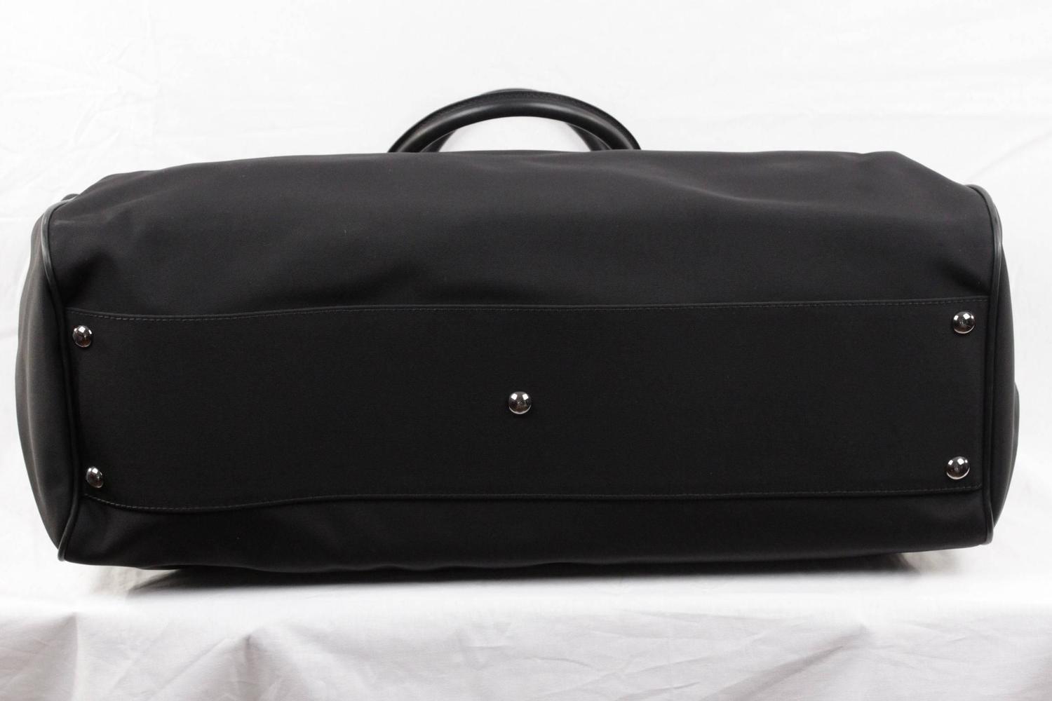 GUCCI Black Canvas Soft Sided SUITCASE Travel Bag LUGGAGE Duffle Bag