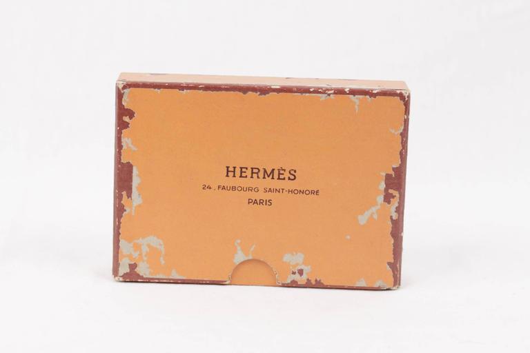 Authentic Hermes Ettuart GM Pouch Felt Orange Fittings Playing Card Ca –  Paris Station Shop