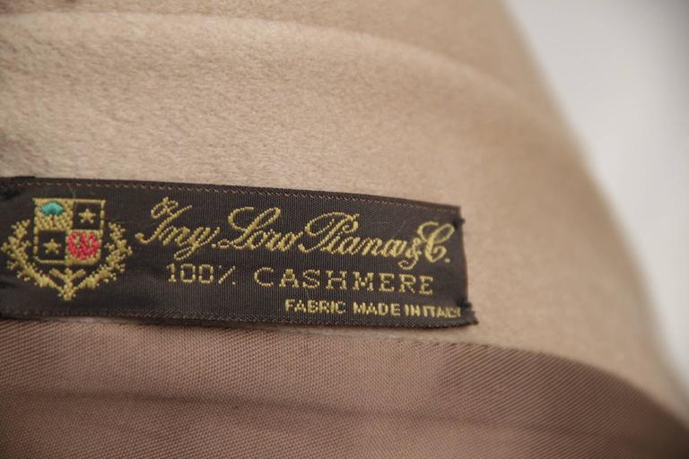 LORO PIANA Beige Cashmere COAT Single Breasted FULL LENGHT at 1stDibs