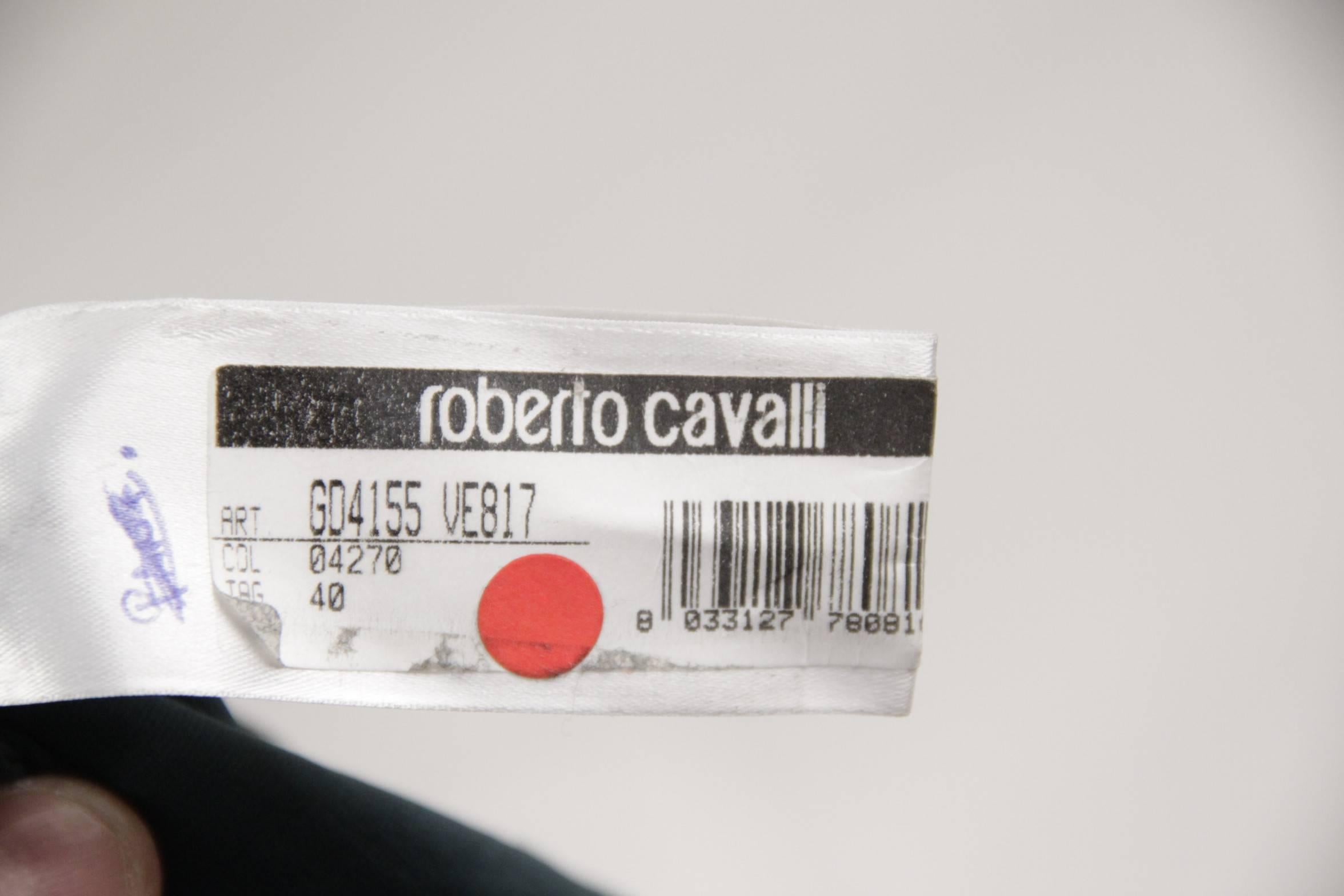 ROBERTO CAVALLI Green Cut Out Velvet MAXI WRAP DRESS w/ Open Back SIZE 40 3