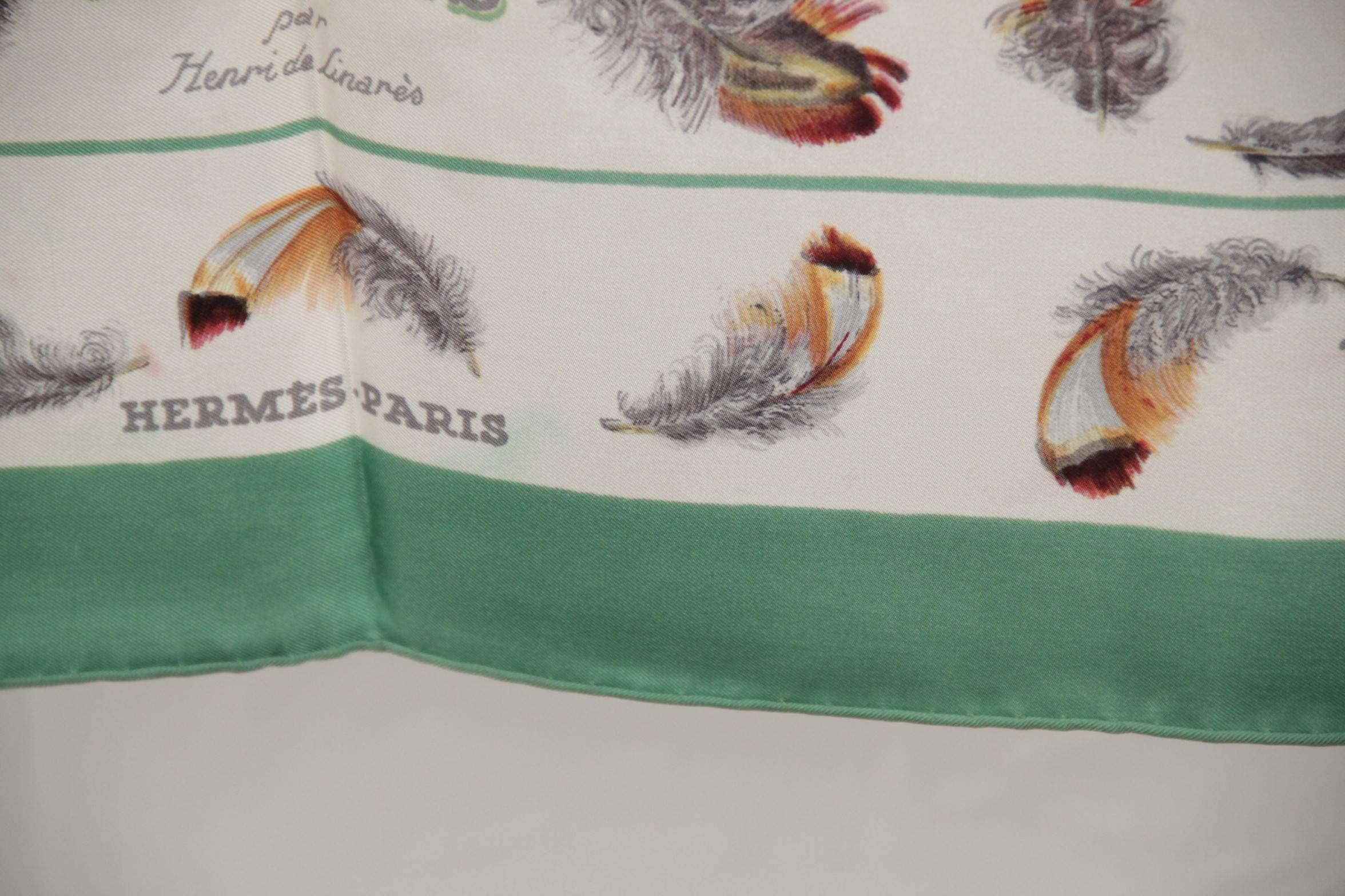 hermes plumes scarf