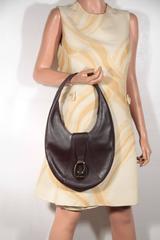 BULGARI BVLGARI Braunes weiches Leder HOBO Umhängetasche OVAL HANDBAG