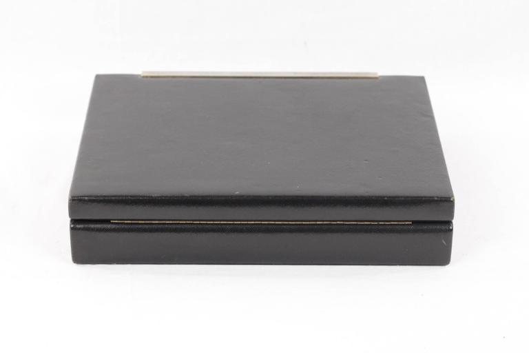Gucci Vintage Black Leather Box Jewelry, Black Leather Box