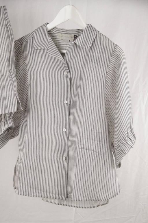 STELLA McCARTNEY Striped Cotton and Silk SHIRT and SHORT Pants SET Size ...