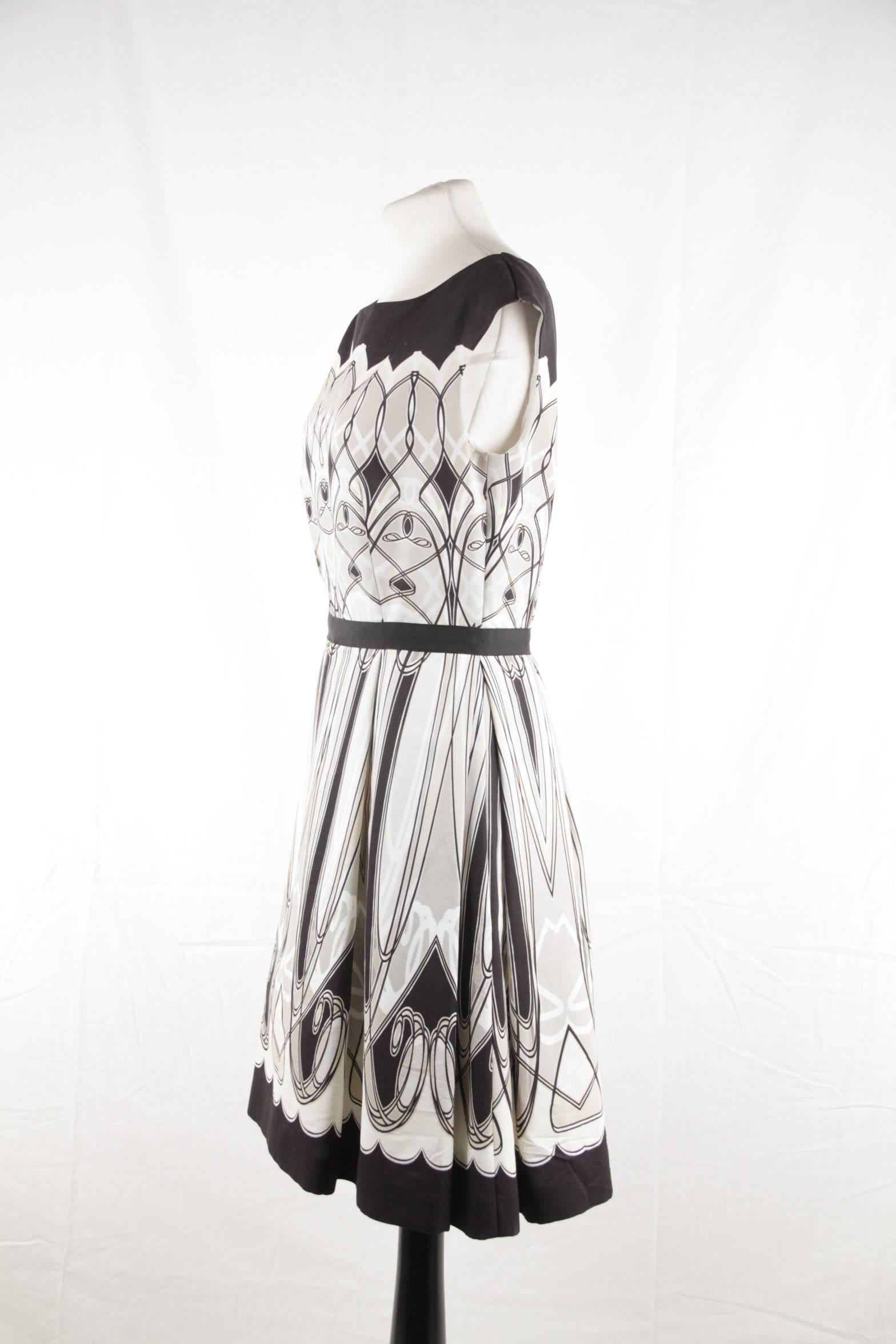 art deco print dress