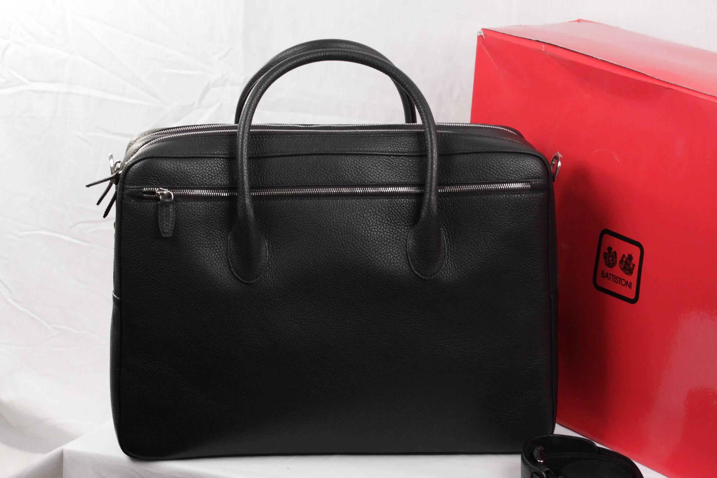 black briefcase purse