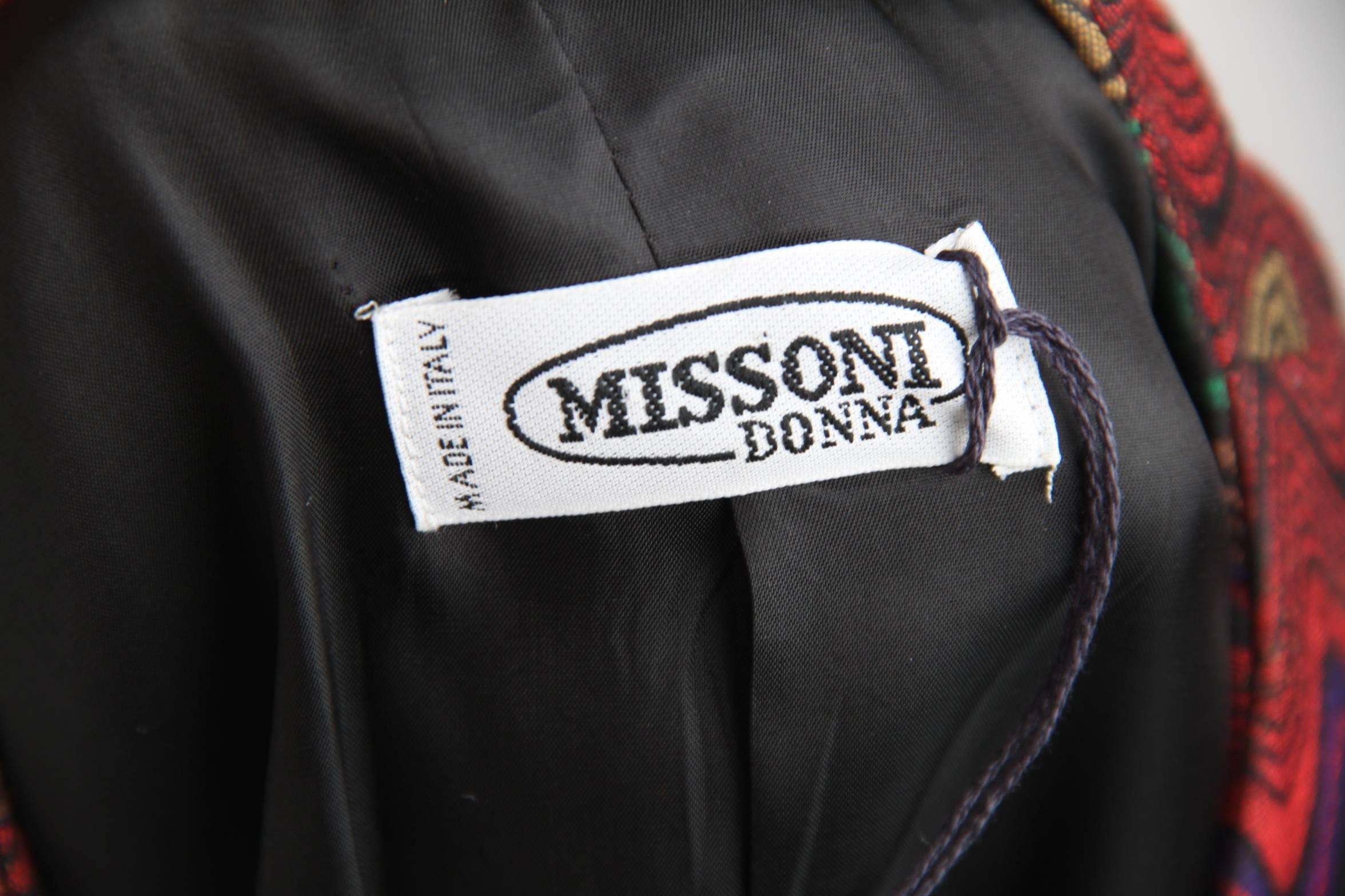  MISSONI Italian VINTAGE Multicolor COLLARLESS BLAZER Jacket SIZE 40 IT  2