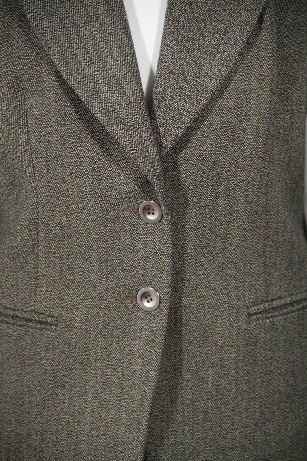 BALENCIAGA Gray Fleece Wool BLAZER Jacket Sz 38 IT In Good Condition In Rome, Rome