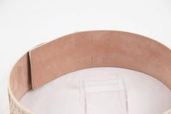 EMILIO PUCCI Italian Beige SNAKESKIN WIDE BELT Double Buckle SIZE 75/30
