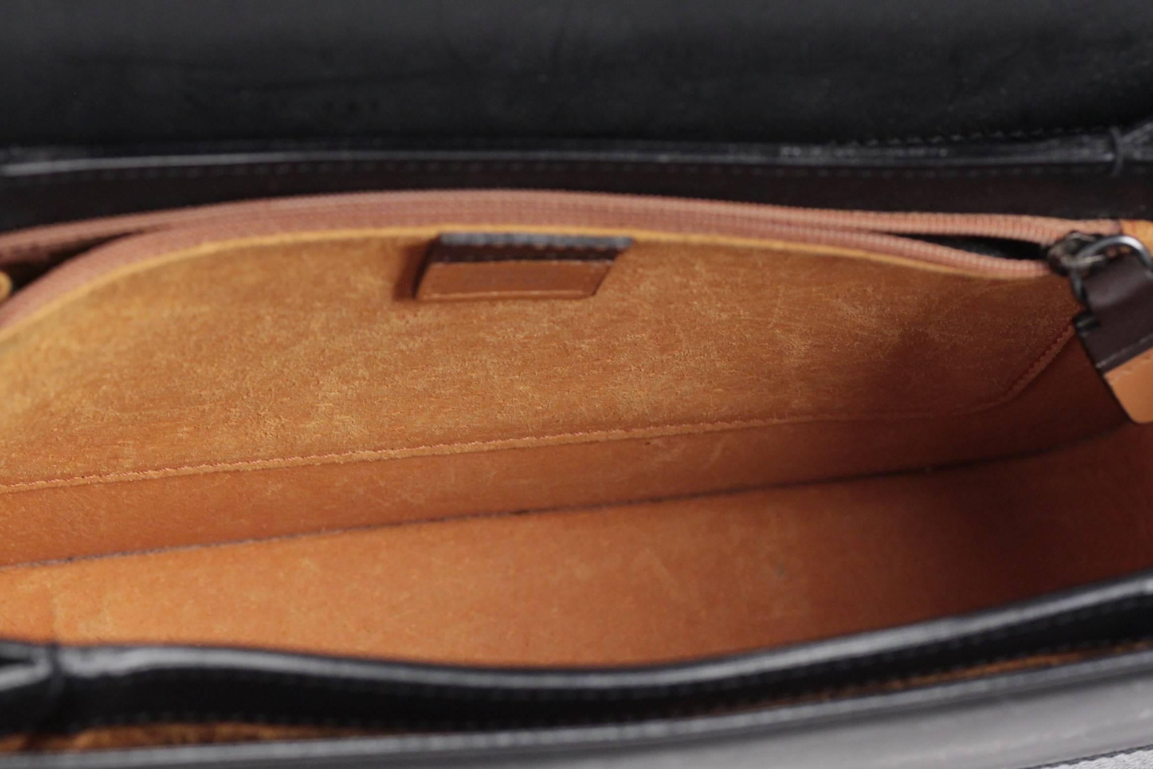 DAVIDE CENCI Black Leather Structured SHOULDER BAG Handbag In Excellent Condition In Rome, Rome