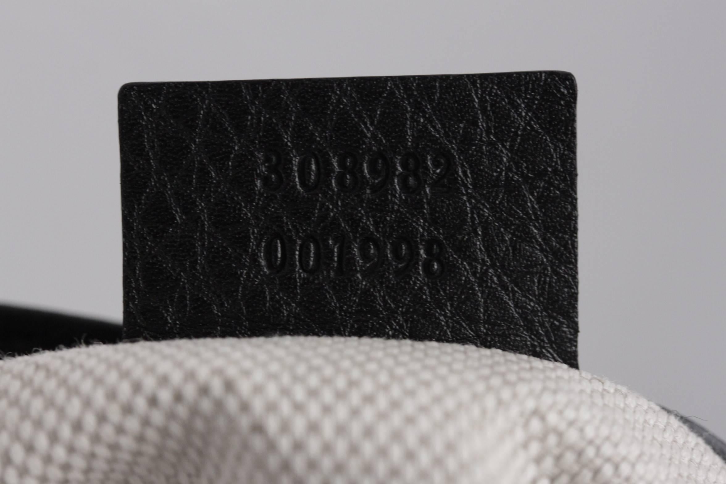 Women's GUCCI Black Leather SOHO TOTE Shopping SHOULDER BAG w/ GG Logo