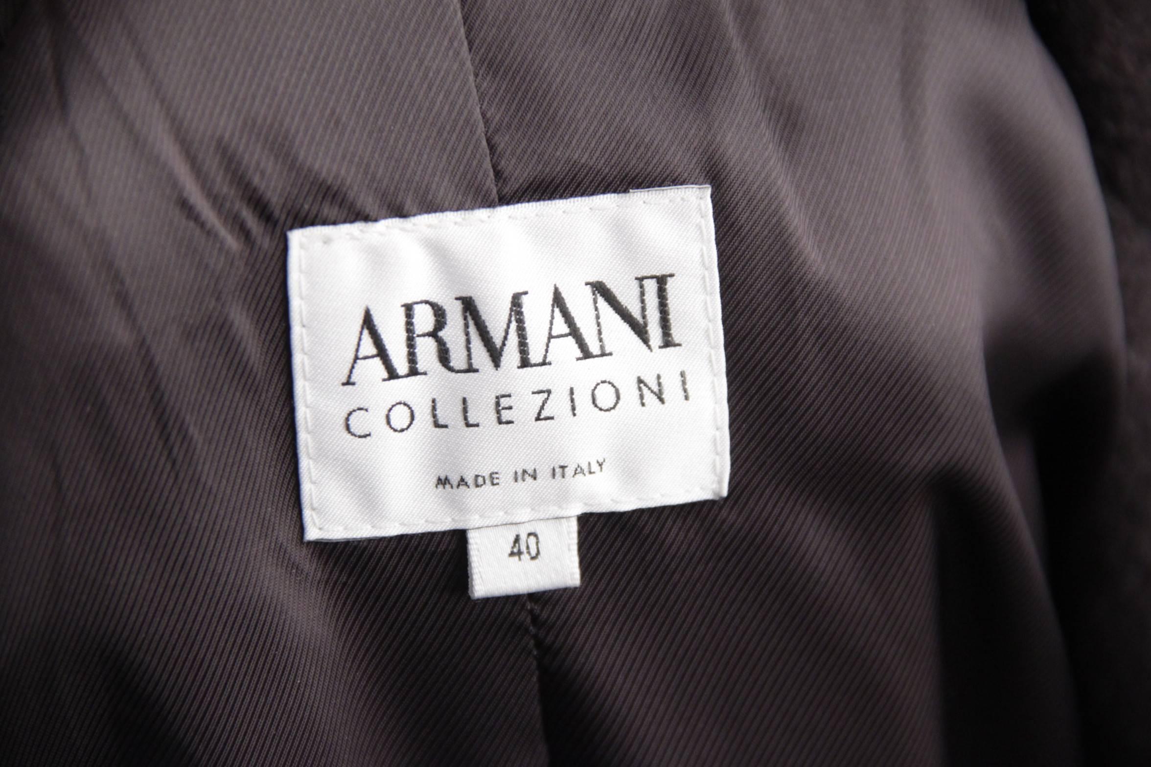 Women's ARMANI COLLEZIONI Anthracite Gray Wool & Cashmere COAT Size 40