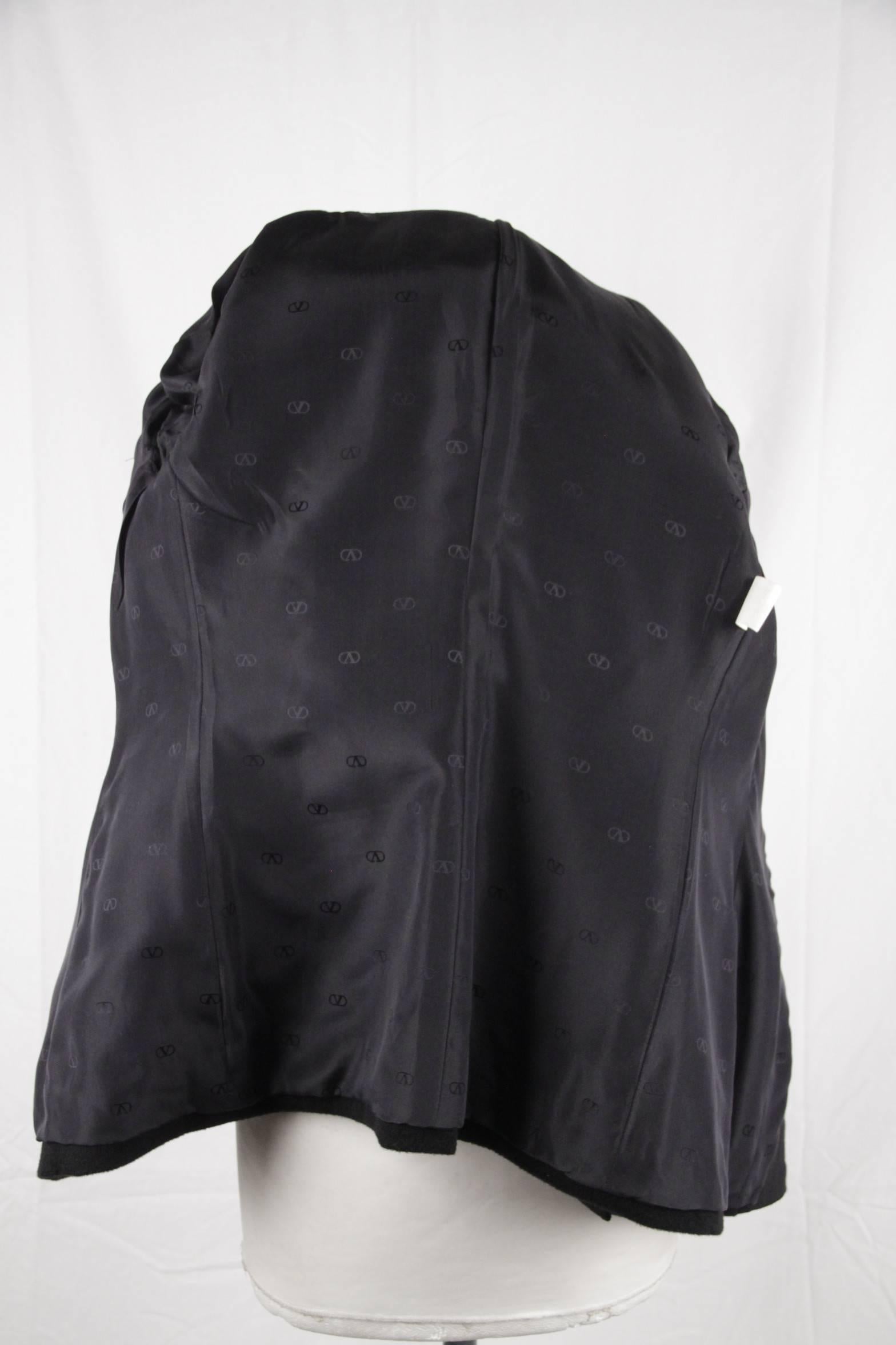VALENTINO BOUTIQUE Vintage Black Wool BLAZER Jacket SIZE 6 GT 3