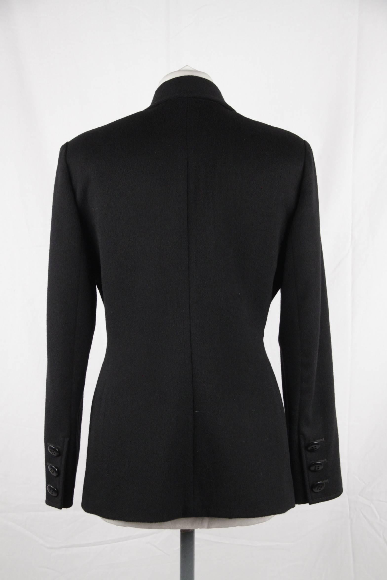 VALENTINO BOUTIQUE Vintage Black Wool BLAZER Jacket SIZE 6 GT 1
