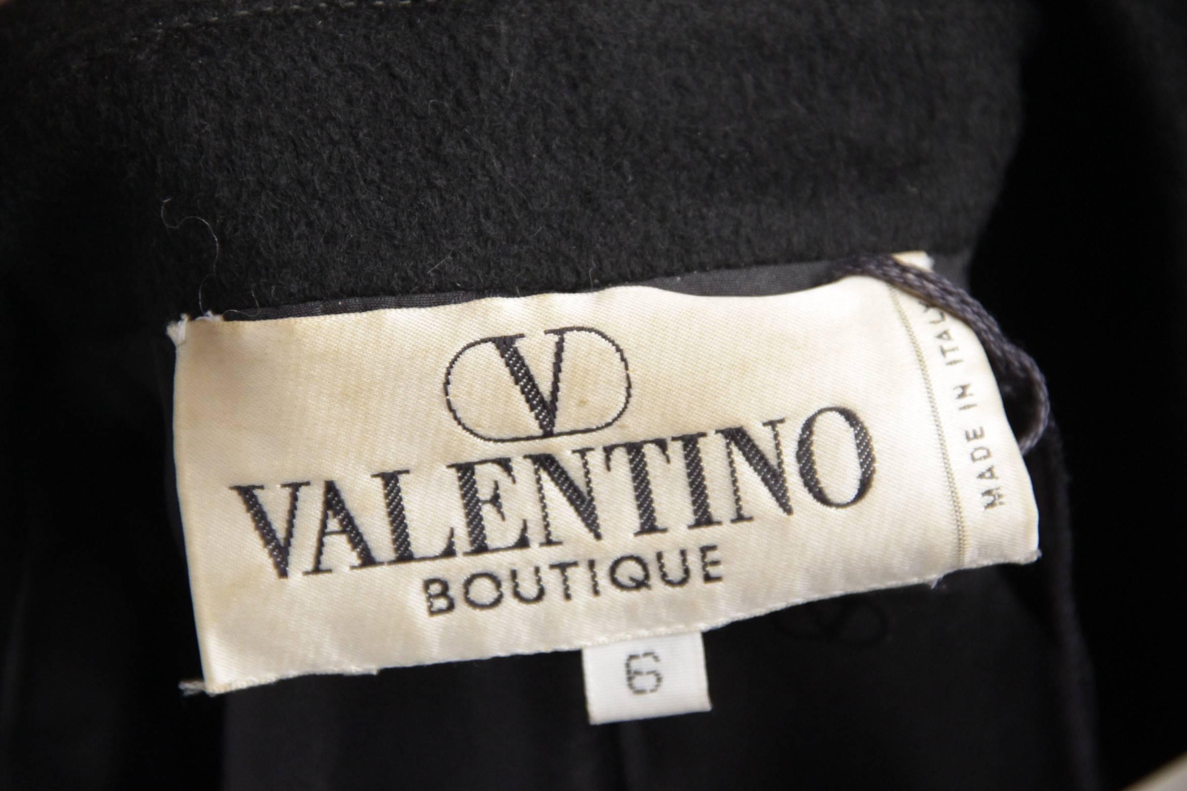 VALENTINO BOUTIQUE Vintage Black Wool BLAZER Jacket SIZE 6 GT 5