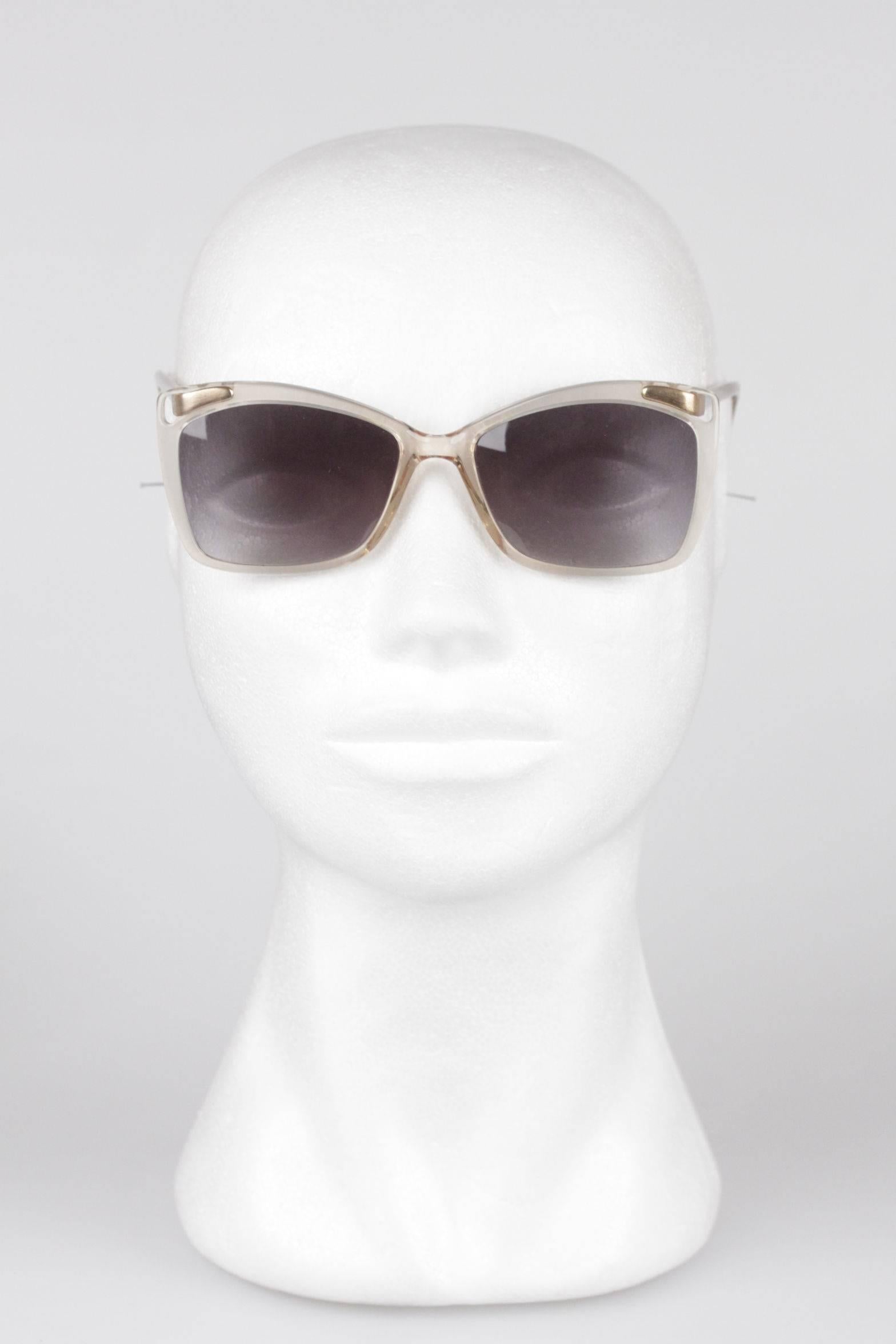 LANVIN VINTAGE MINT Sunglasses Ivory/Gold FRAME FRANCE 53/20 OL 521 076 w/CASE 1