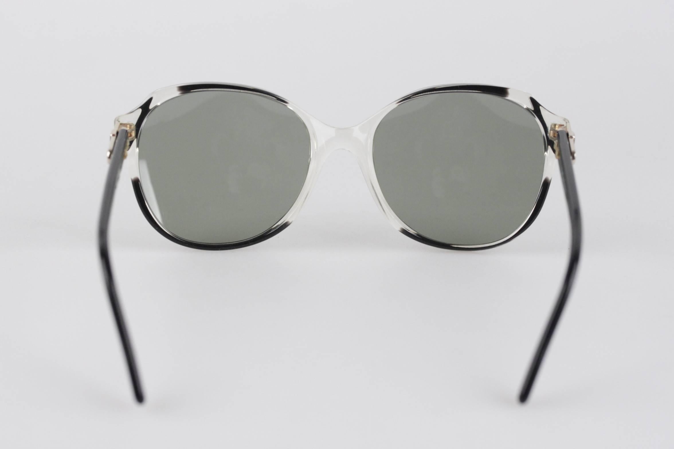 Gray YVES SAINT LAURENT Vintage SUNGLASSES VIRGILE 56/18 800 black/green eyewear