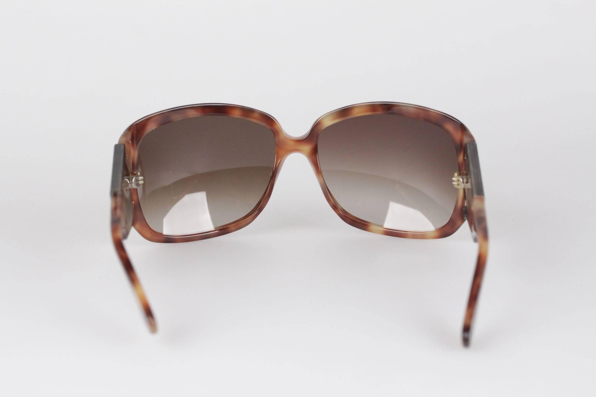 Women's BOTTEGA VENETA brown MINT SUNGLASSES w/ quilted leather inserts BV 73S 60/16 115