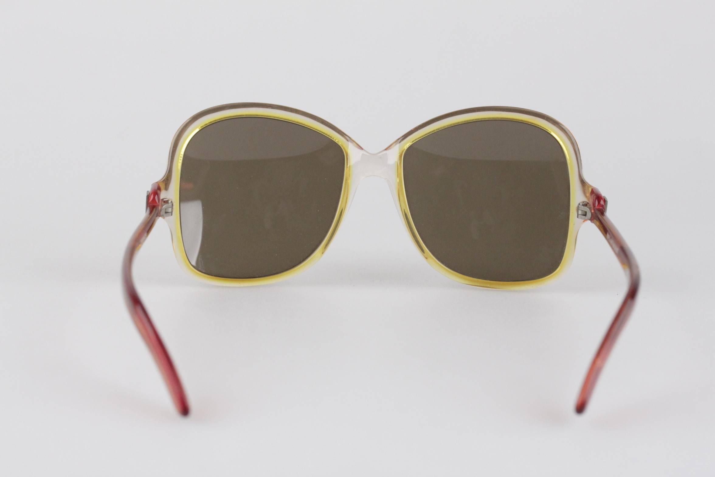 YVES SAINT LAURENT Vintage MINT Oversized SUNGLASSES mod. OPONCE 0 116 In New Condition In Rome, Rome