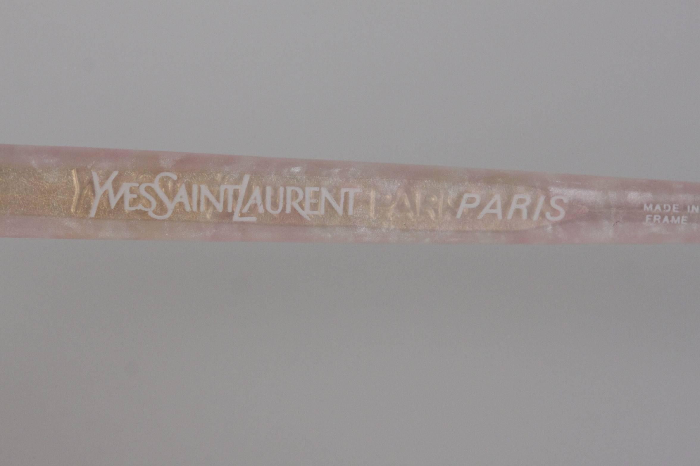 YVES SAINT LAURENT Vintage MINT marbled SUNGLASSES mod PRIAM 58/16 378 2