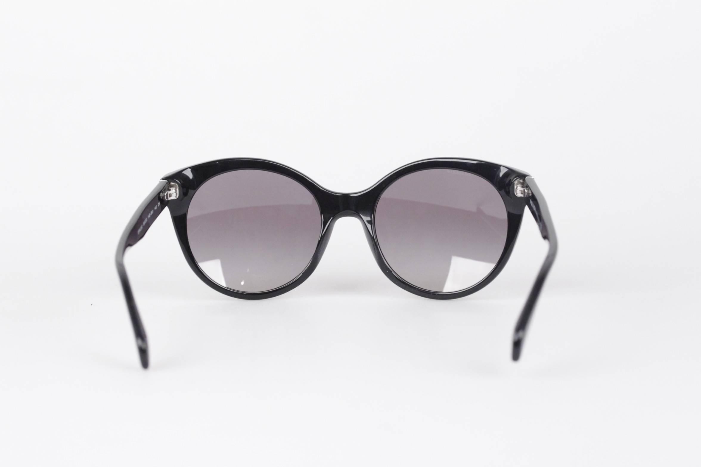 Black PRADA BLACK Diva Sunglasses mod. SPR 230 56/20 140 2N w/CASE & BOX