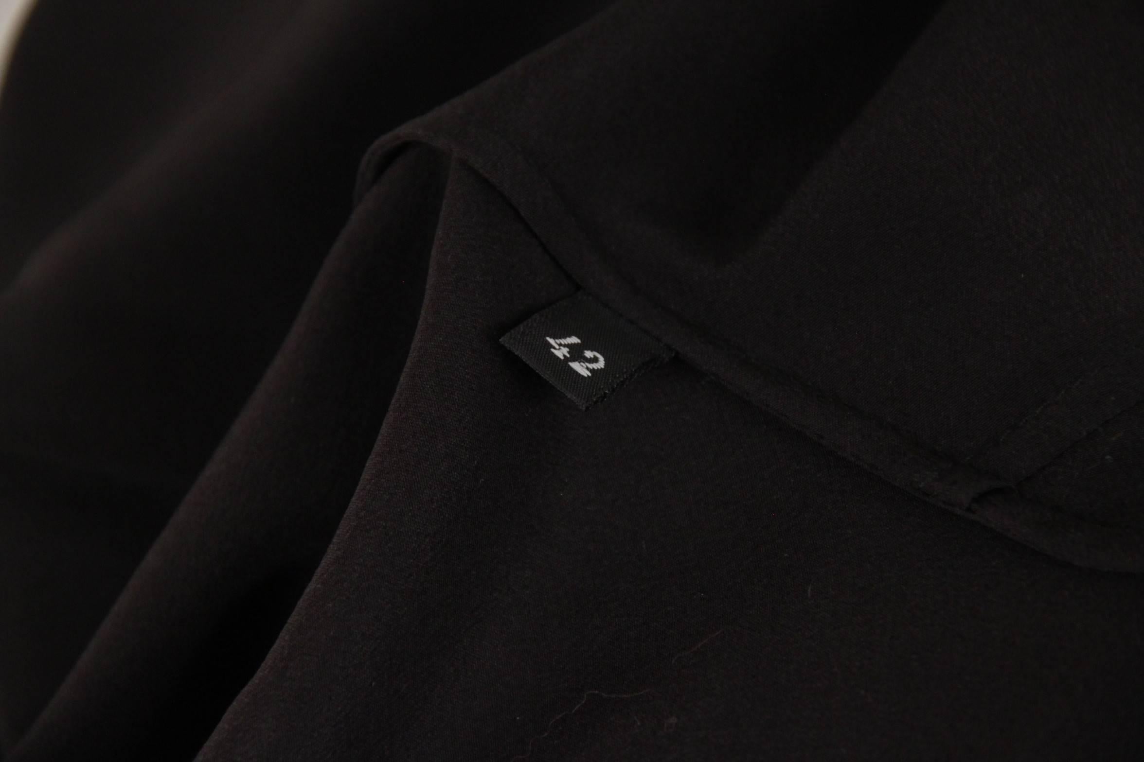 PRADA Black Sleeveless Pure Silk EMBELLISHED DRESS w/ FOX FUR Trim SIZE 42 4