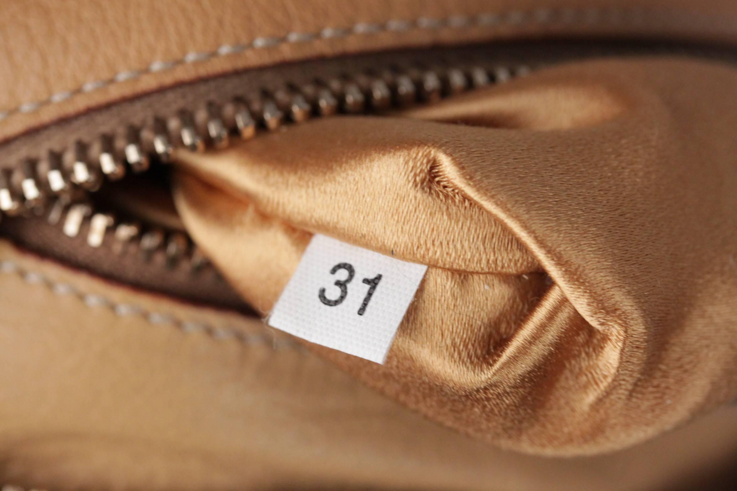 PRADA Tan Leather SHOULDER BAG Handbag w/ PADLOCK 2