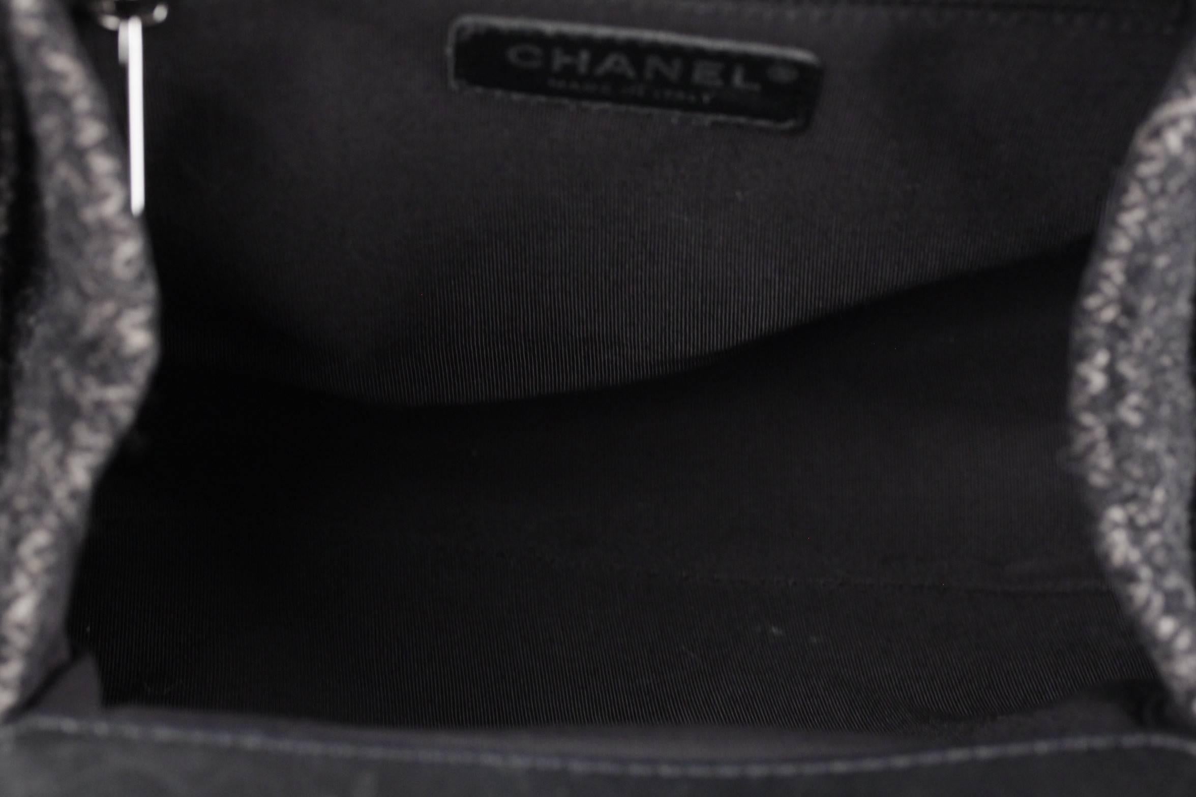 CHANEL Black Tweed FRAME BAG Shoulder Bag HANDBAG 5