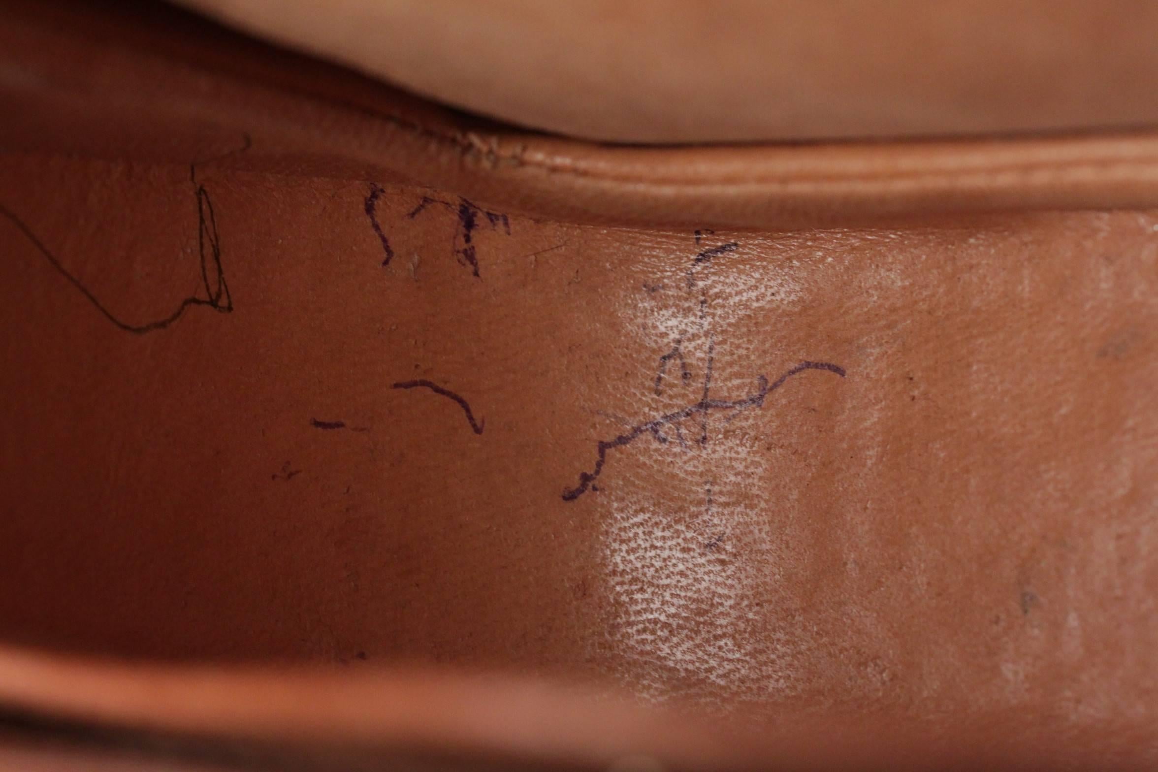 GUCCI Tan Leather BAMBOO BAG Top Handle Handbag PURSE 3