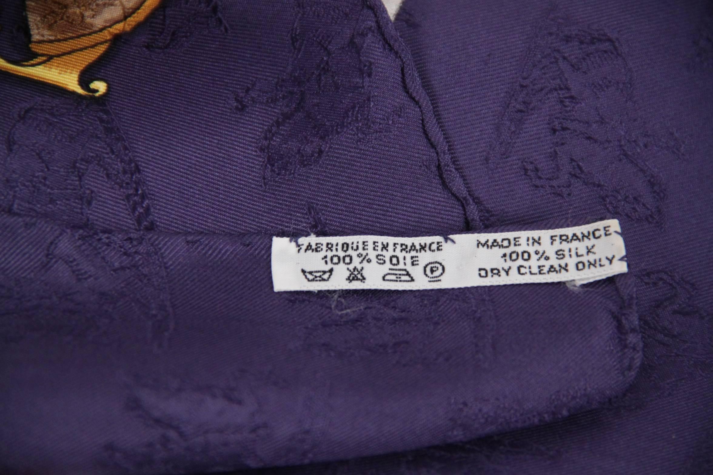 Women's HERMES PARIS Silk JACQUARD SCARF L'Instruction Du Roy 1993 D'ORIGNY w/ Box
