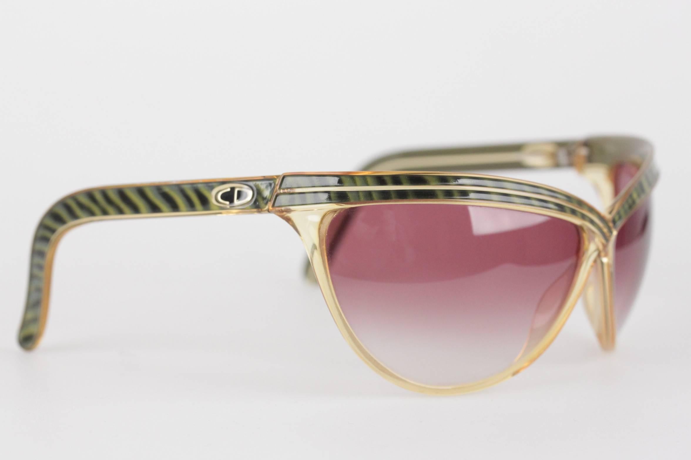 CHRISTIAN DIOR Rare Vintage OVERSIZED OPTYL 2205 60 Wrap DIVA Sunglasses In New Condition In Rome, Rome