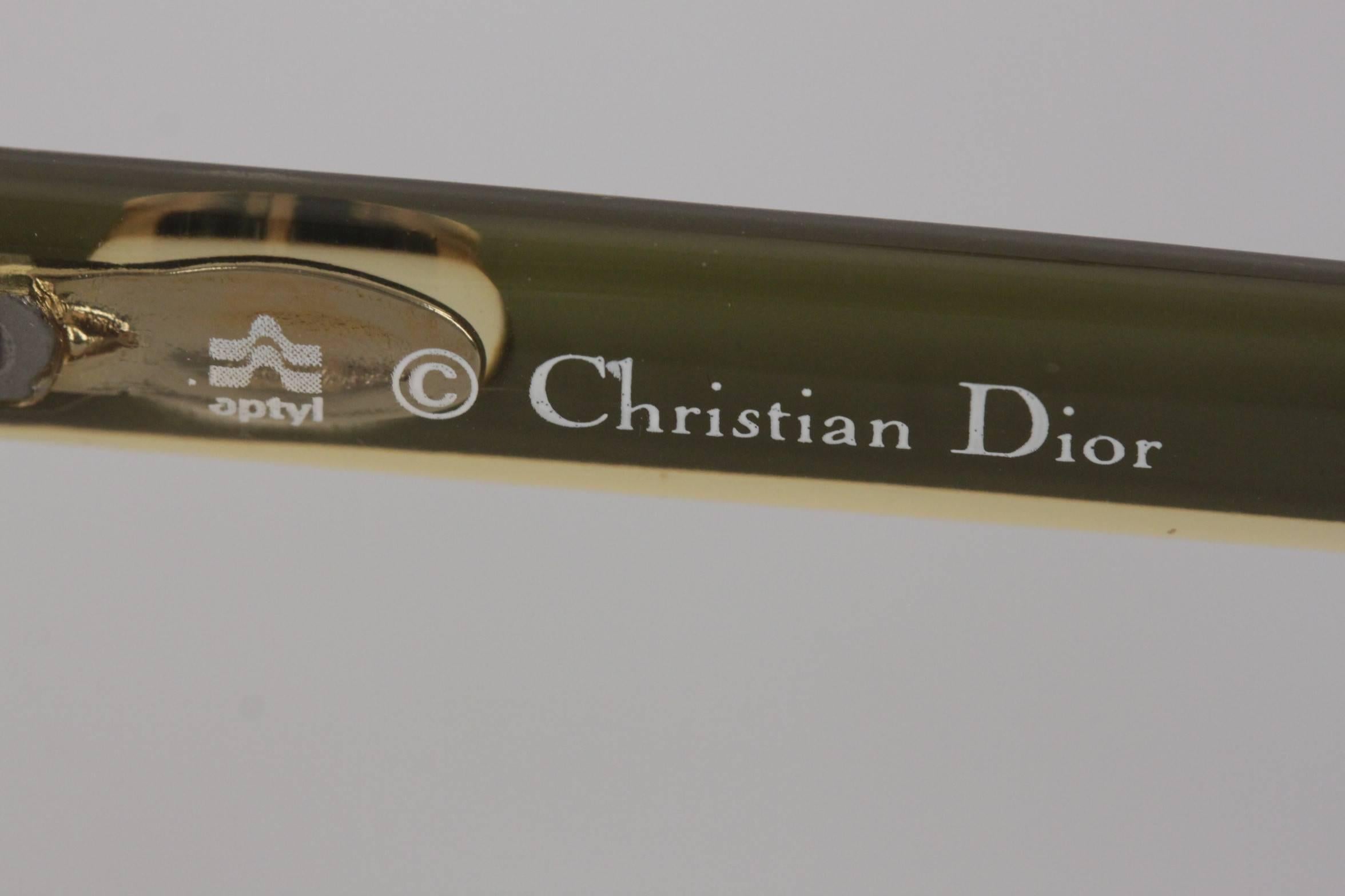 CHRISTIAN DIOR Rare Vintage OVERSIZED OPTYL 2205 60 Wrap DIVA Sunglasses 1