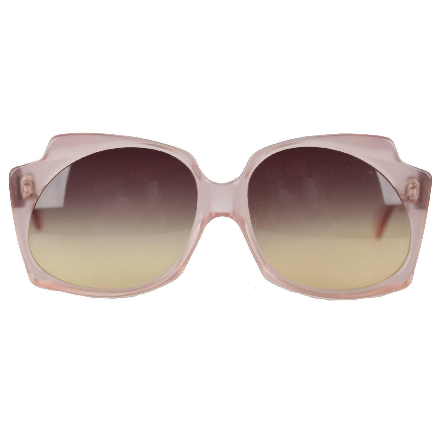 YVES SAINT LAURENT Vintage MINT RARE DIVA Pink Sunglasses NYMPHALIS