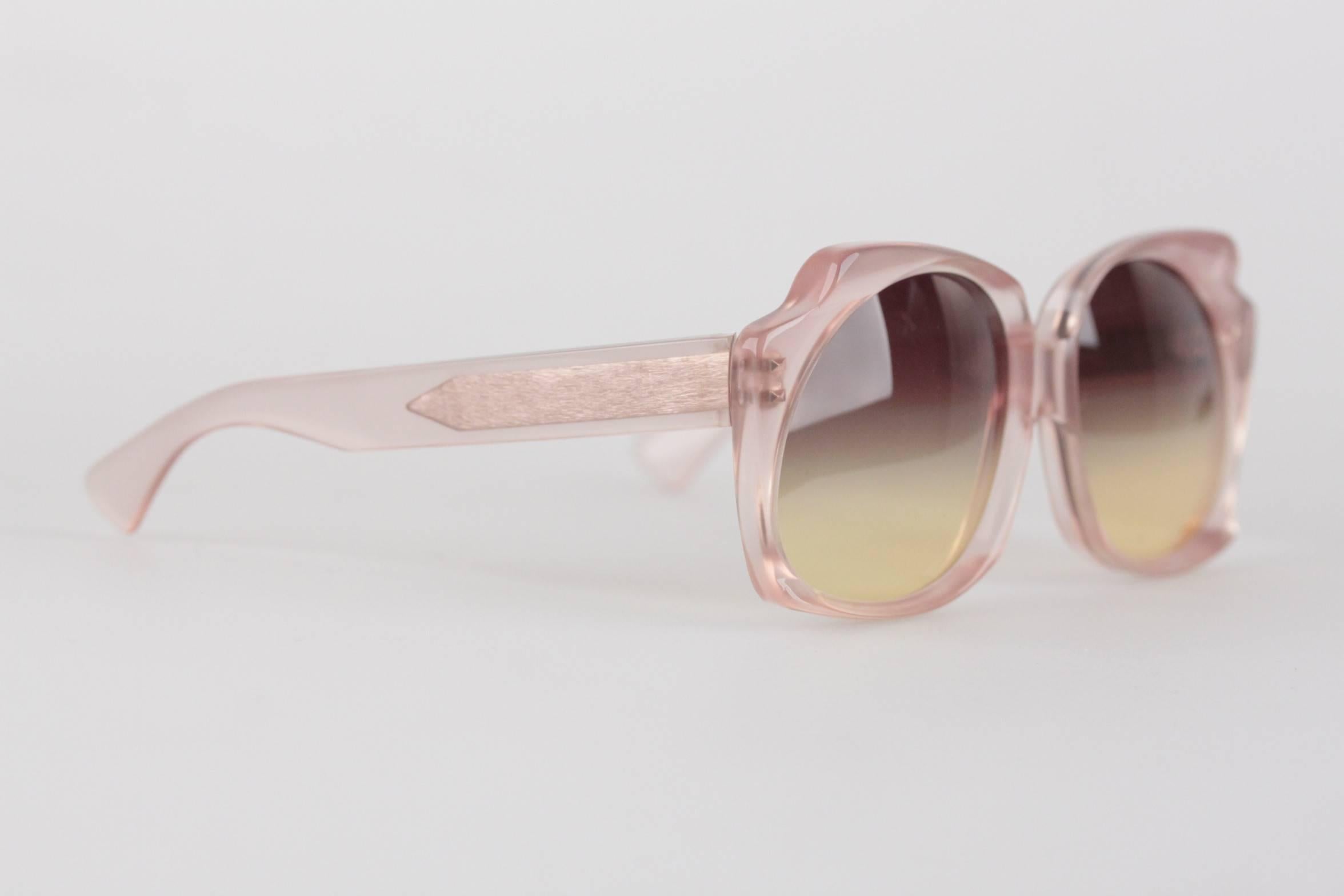 Brown YVES SAINT LAURENT Vintage MINT RARE DIVA Pink Sunglasses NYMPHALIS