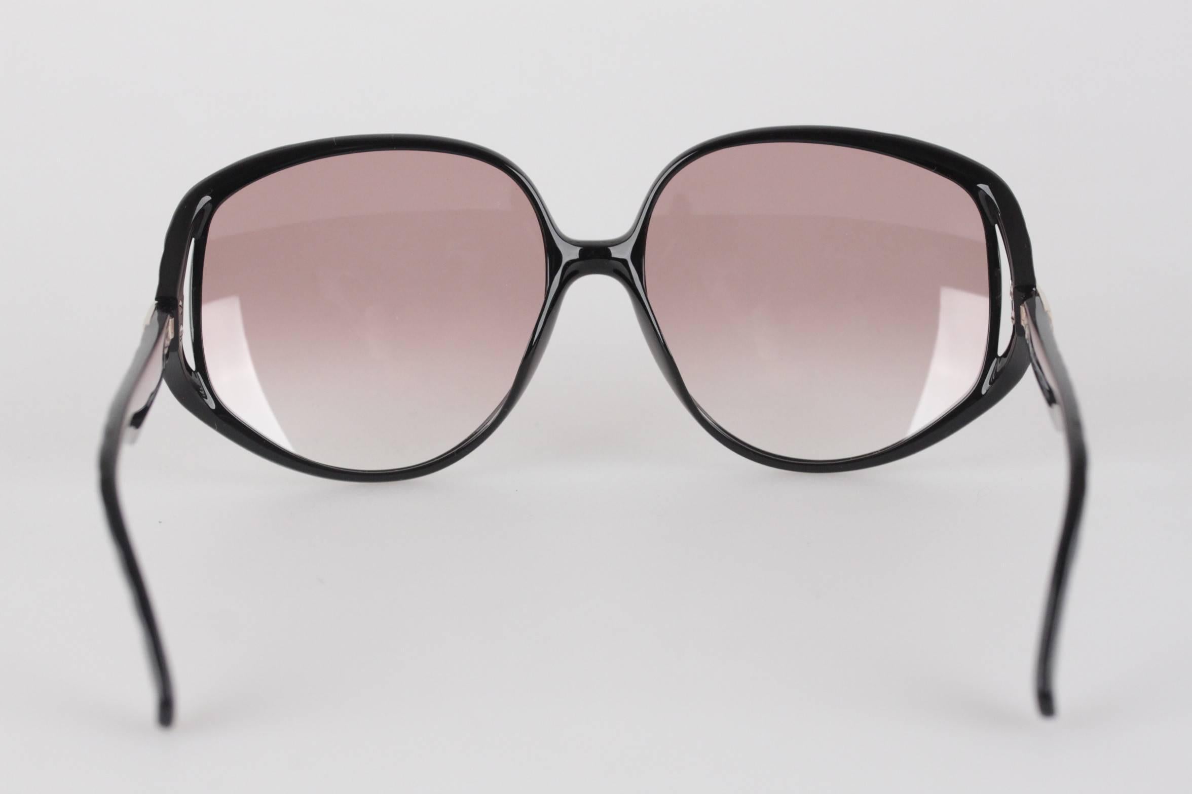 Women's CHRISTIAN DIOR Vintage MINT OVERSIZED Black OPTYL Sunglasses mod. 2320 64/16