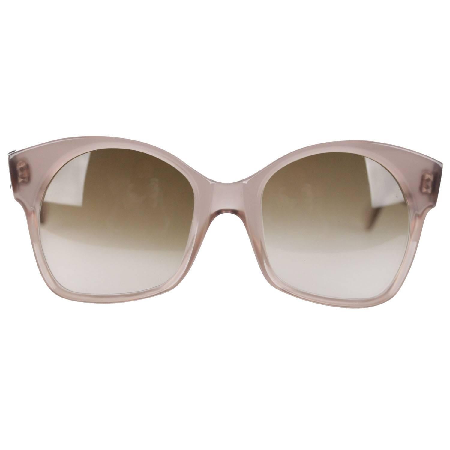 YVES SAINT LAURENT Vintage MINT RARE Large Gray Sunglasses AGRIAS 52/22