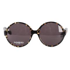 YVES SAINT LAURENT tortoise ROUND Sunglasses YSL 5321/S 56mm 135 MINT & BOXED