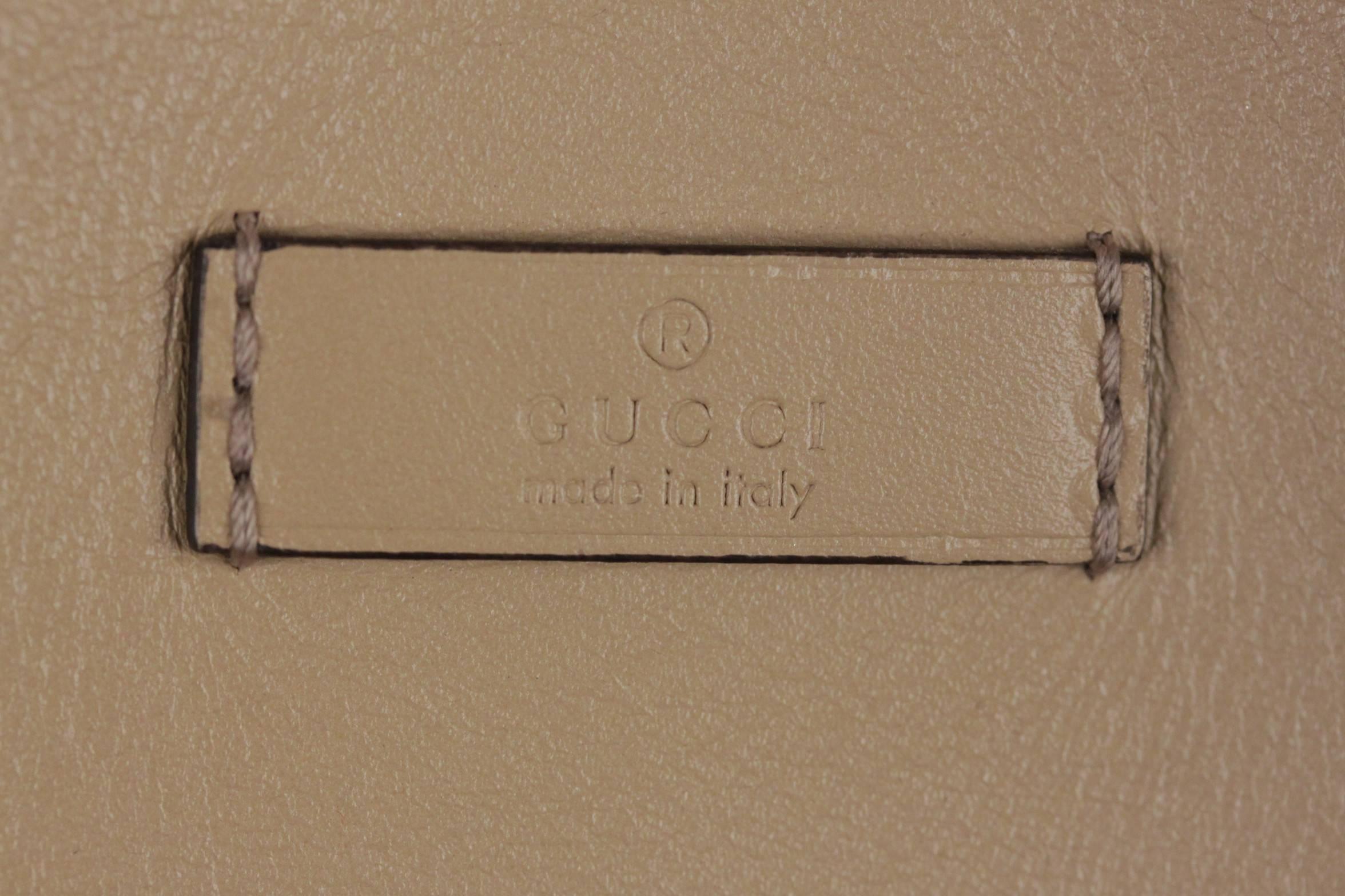 GUCCI Beige Leather SHOPPING BAG Tote Handbag In Good Condition In Rome, Rome