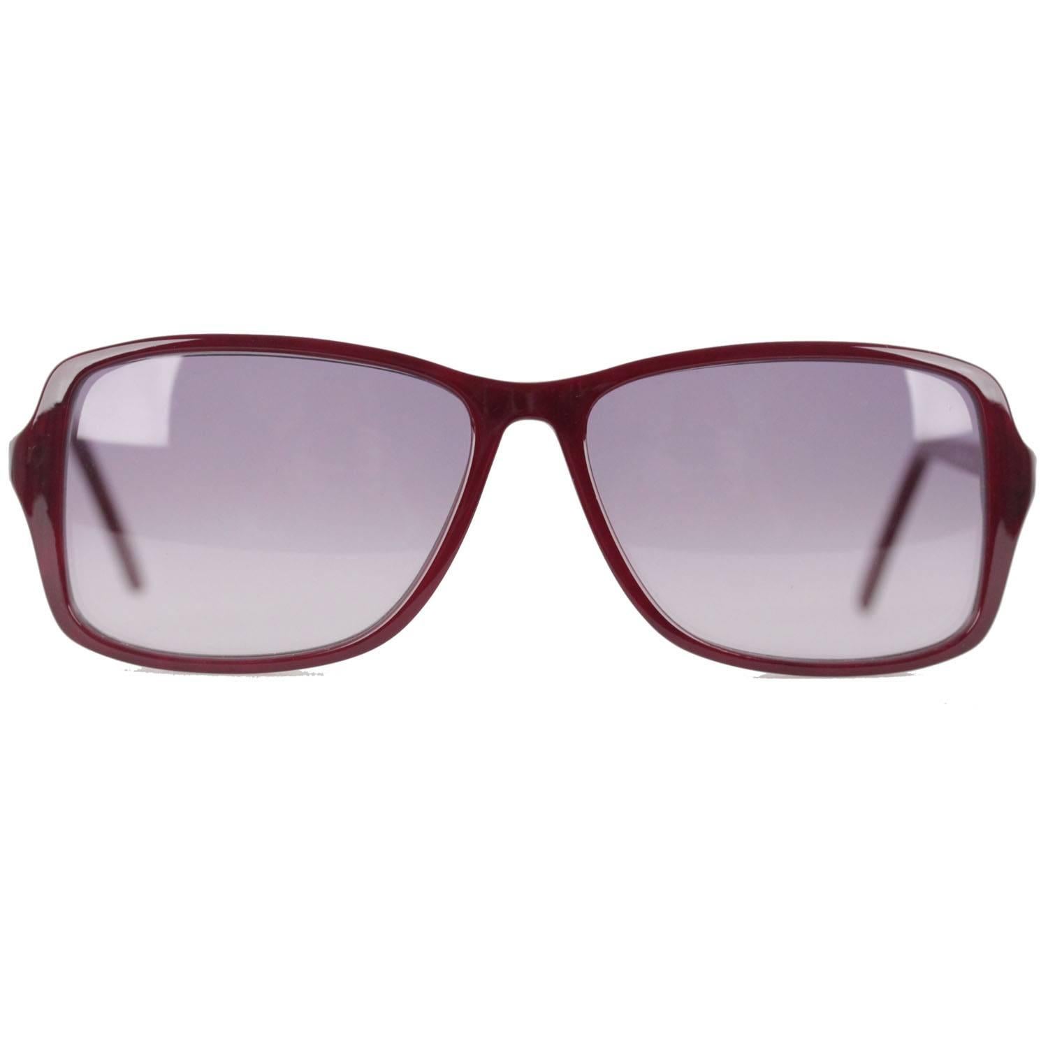 YVES SAINT LAURENT Rare MINT Burgundy Unisex Sunglasses mod. ICARE 59mm