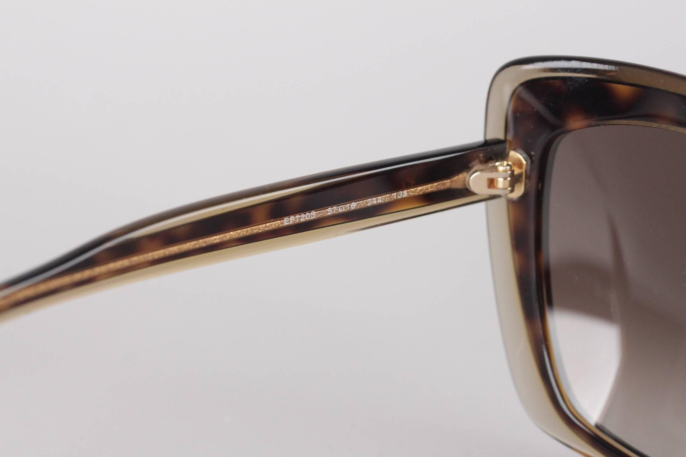 EMILIO PUCCI Brown OVERSIZED Sunglasses EP720S 57/16 244 NEW, MINT & BOXED 2